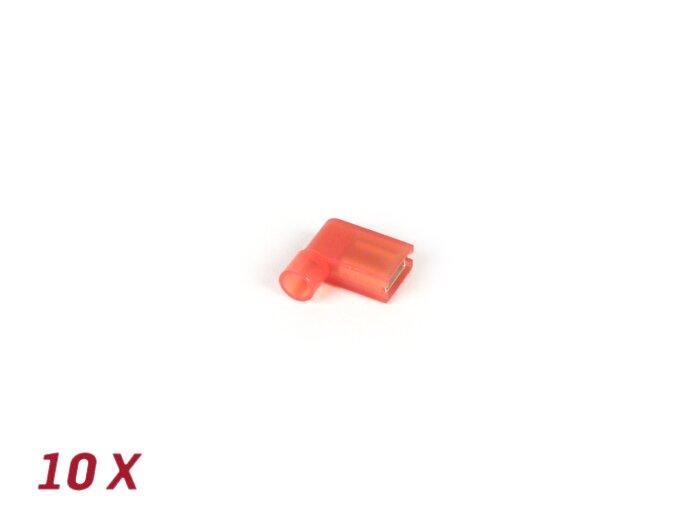 Capocorda -Presa piatta angolo 90° 6,3 mm Ø=0,75-1,5 mm²- 10 pz.