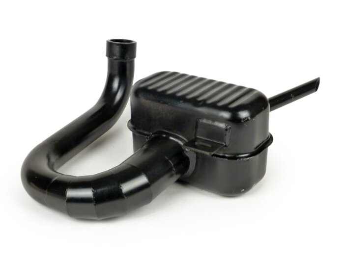 Uitlaat -RR-Box Road Racing- Vespa Wideframe (lamp onderaan) VM, VN, VL1T, VB1T, VGL1T - zwart