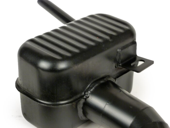 Uitlaat -RR-Box Road Racing- Vespa Wideframe (lamp onderaan) VM, VN, VL1T, VB1T, VGL1T - zwart