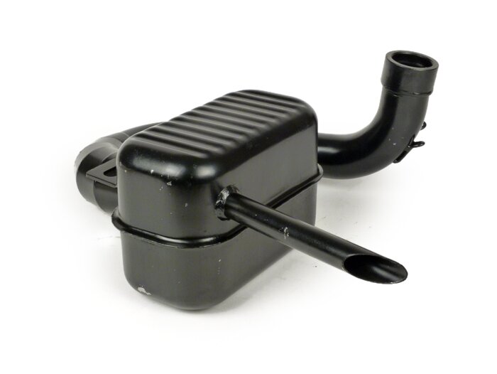 Uitlaat -RR-Box Road Racing- Vespa Wideframe (lamp onderaan) VM, VN, VL1T, VB1T, VGL1T - zwart