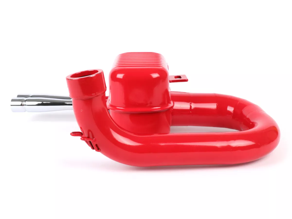 Uitlaat -RR-Box Road Racing, Rossa- Vespa Wideframe (lamp onderaan) VM, VN, VL1T, VB1T, VGL1T - rood