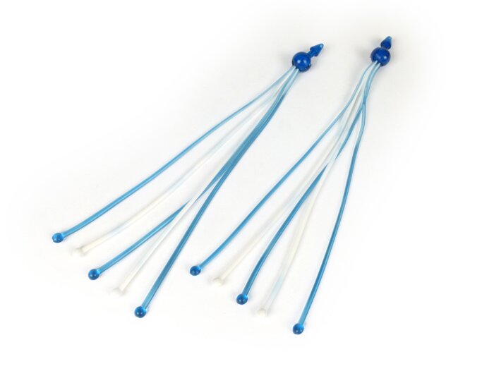 Stuurfranjes -SUPERFLEX bal- blauw/wit