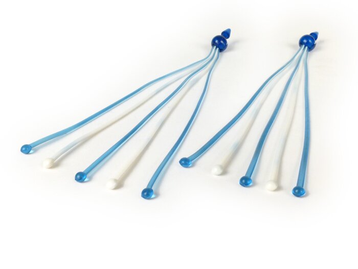 Stuurfranjes -SUPERFLEX bal- blauw/wit