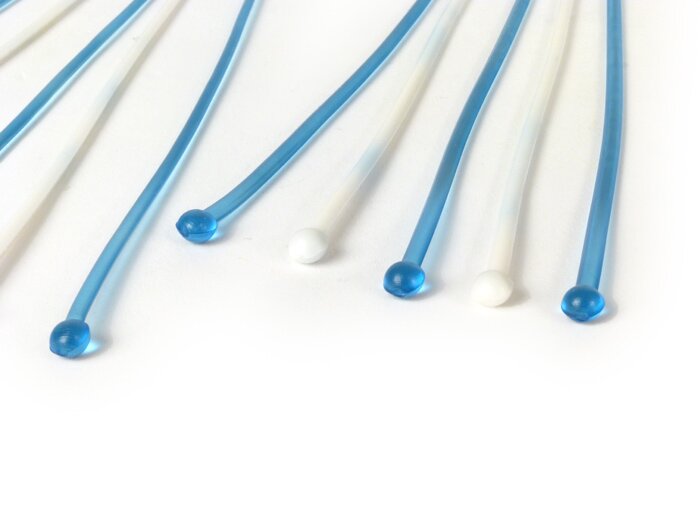 Stuurfranjes -SUPERFLEX bal- blauw/wit
