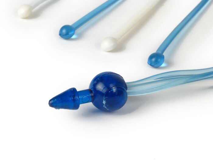 Stuurfranjes -SUPERFLEX bal- blauw/wit
