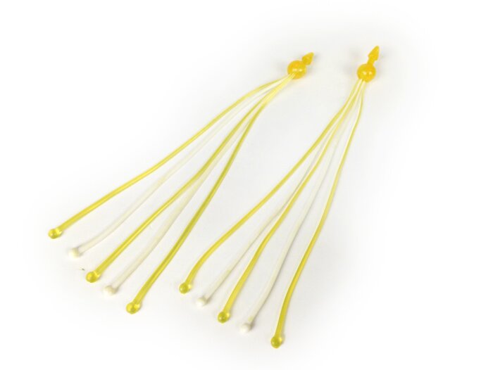 Flecos de manillar -bola SUPERFLEX- amarillo/blanco