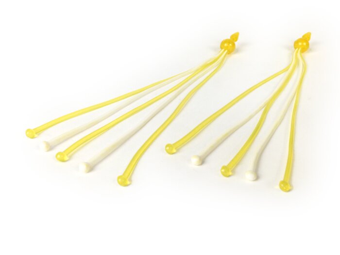 Flecos de manillar -bola SUPERFLEX- amarillo/blanco