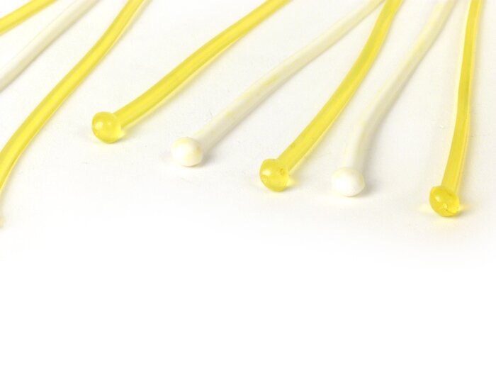 Flecos de manillar -bola SUPERFLEX- amarillo/blanco