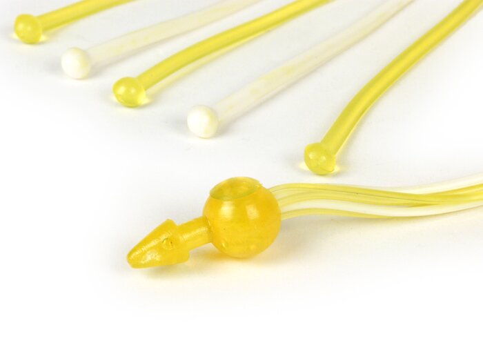 Flecos de manillar -bola SUPERFLEX- amarillo/blanco