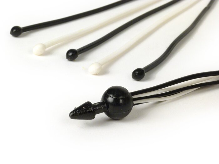 Flecos de manillar -Bola SUPERFLEX- blanco/negro