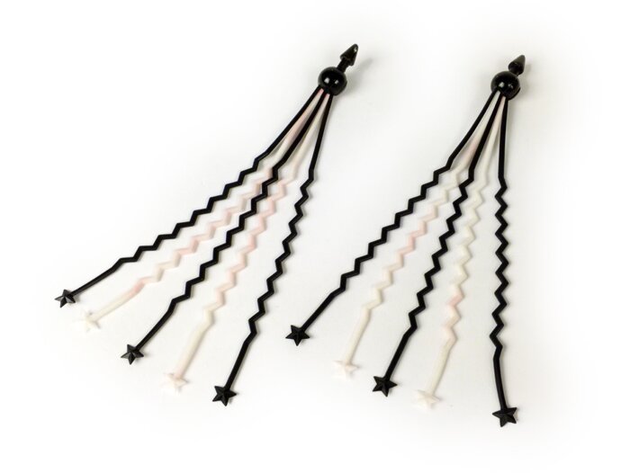 Flecos de manillar -SUPERFLEX stars- blanco/negro