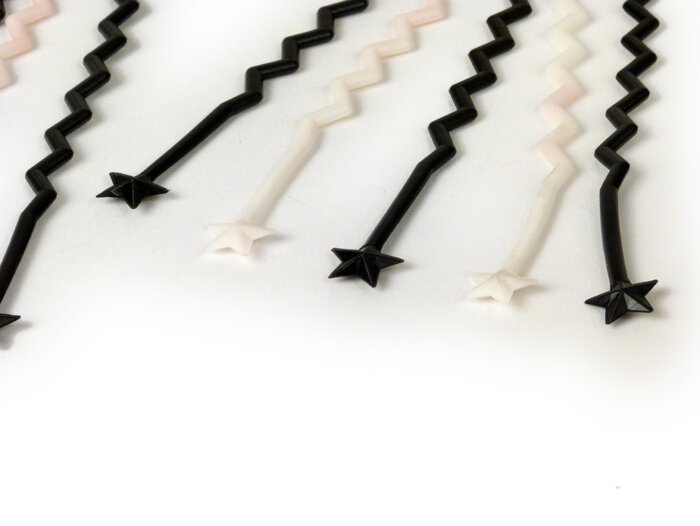 Flecos de manillar -SUPERFLEX stars- blanco/negro