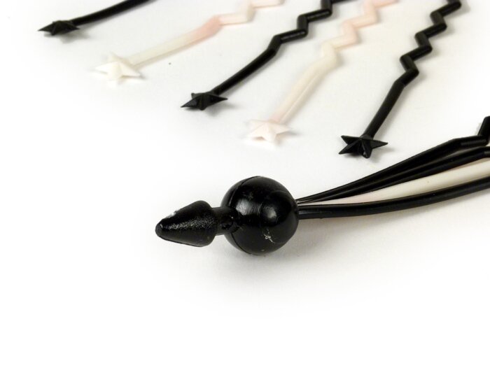 Flecos de manillar -SUPERFLEX stars- blanco/negro