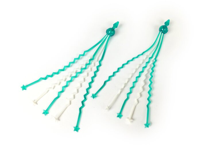 Handelbar streamers -SUPERFLEX stars- green/white