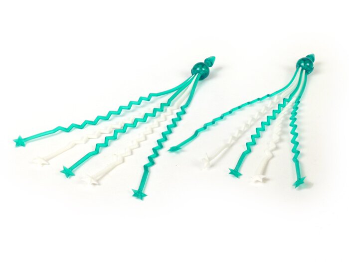 Handelbar streamers -SUPERFLEX stars- green/white