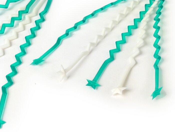 Handelbar streamers -SUPERFLEX stars- green/white