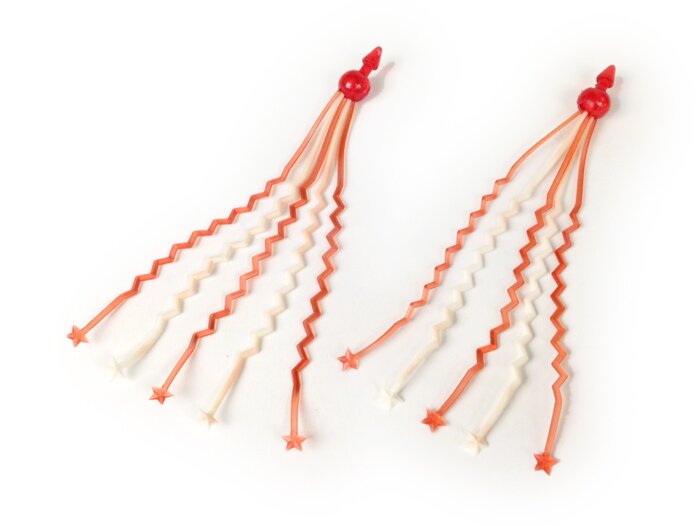 Flecos de manillar -SUPERFLEX stars- rojo/blanco