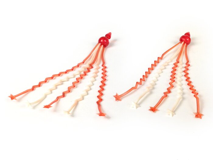 Flecos de manillar -SUPERFLEX stars- rojo/blanco