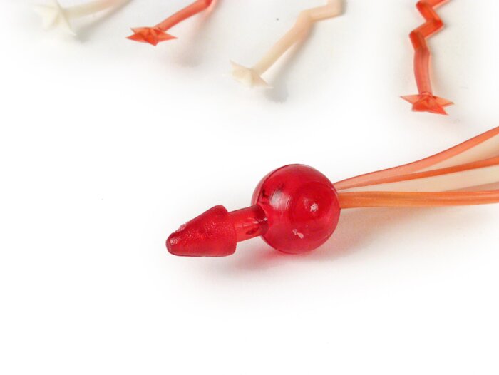 Flecos de manillar -SUPERFLEX stars- rojo/blanco