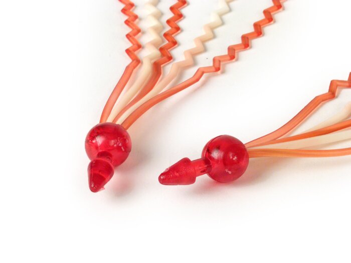 Flecos de manillar -SUPERFLEX stars- rojo/blanco