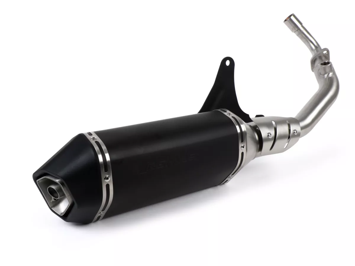 Knalpot -REMUS (dengan konverter katalitik) Ø = 65mm- Vespa Vespa Primavera 125-150ie 3V iGet (2016-, Euro 4), Vespa Sprint 125-150ie 3V iGet (2016-, Euro 4) - baja tahan karat berwarna hitam
