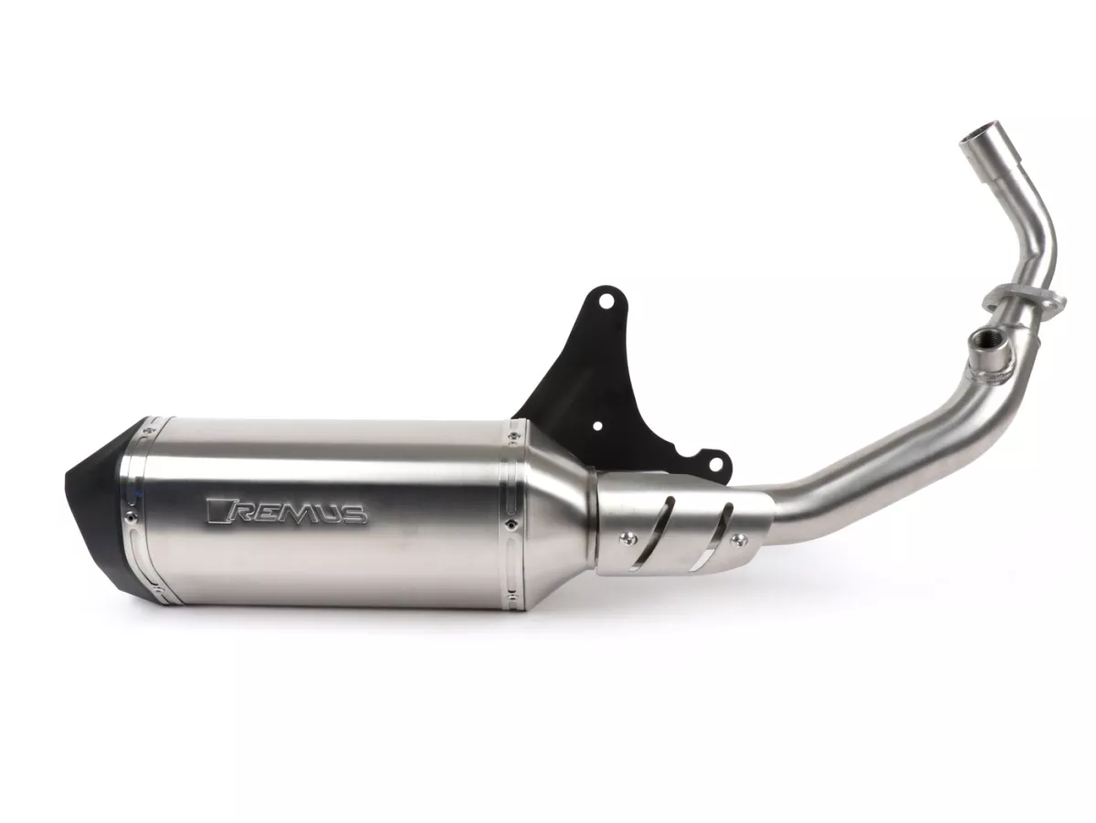 Knalpot -REMUS (dengan konverter katalitik) Ø = 65mm- Vespa Vespa Primavera 125-150ie 3V iGet (2016-, Euro 4), Vespa Sprint 125-150ie 3V iGet (2016-, Euro 4) - Baja tahan karat perak