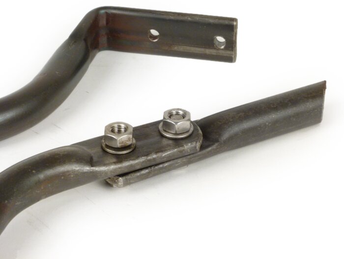 Hoekstuk - frame veerpoot voetplaat achter rechts+links -PREMIUM- Lambretta LI (serie 1-2), TV (serie 2) - om op te lassen