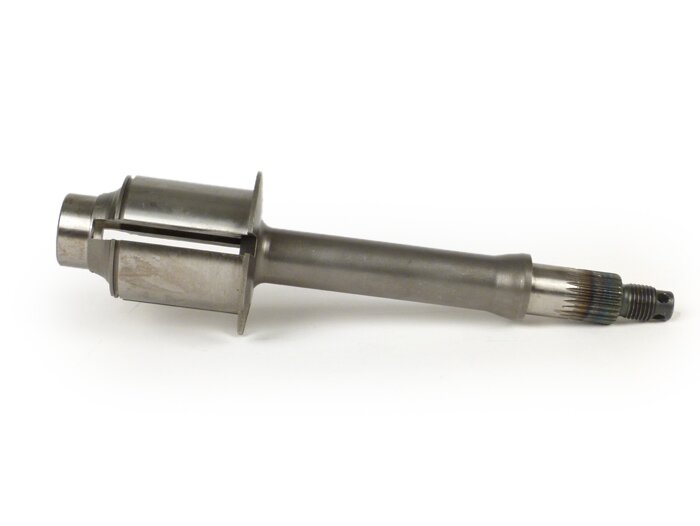 Arbre sortie -QUALITÉ OEM, M14- Vespa VNA, VNB, VBB, VBA1T, 150GL (VLA1T), 150 T4 (VGLA, VGLB), Sprint150 (VLB1T, -073899), GT125 (VNL2T, -60899), Super 125 (VNC1T, -024899), Super 150 (VBC1T, -70199)