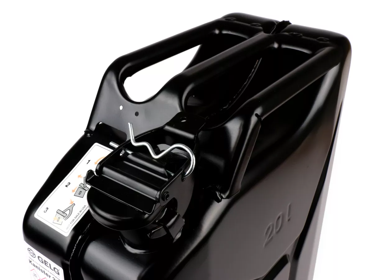 Jerrycan 20l -FA ITALIA, metaal- zwart (RAL9005)
