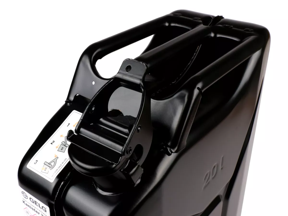 Jerrycan 20l -FA ITALIA, metaal- zwart (RAL9005)