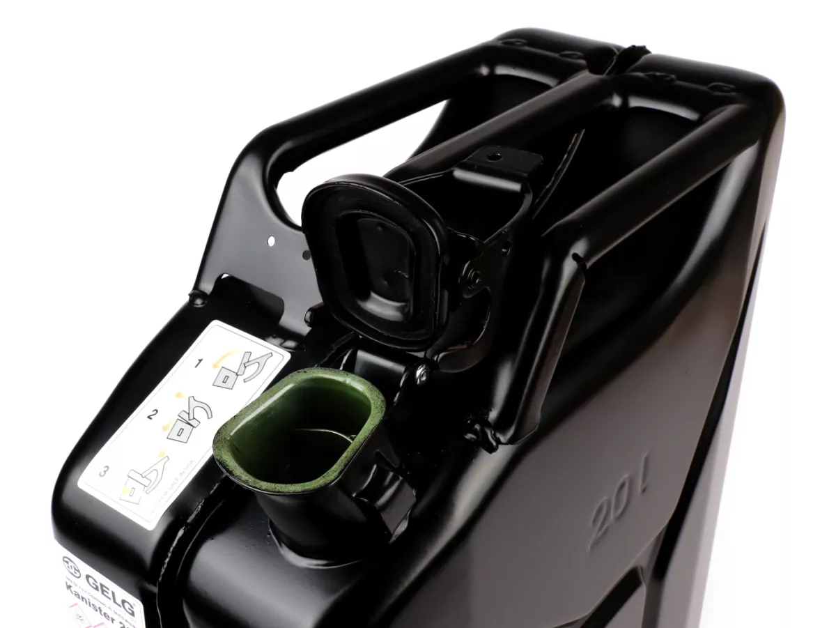 Jerrycan 20l -FA ITALIA, metaal- zwart (RAL9005)