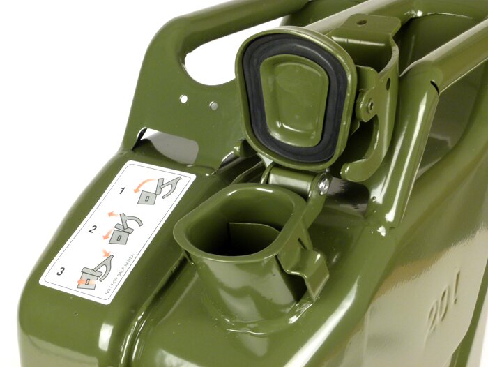 Benzine jerrycan 20l -FA ITALIA, metaal- olijfgroen