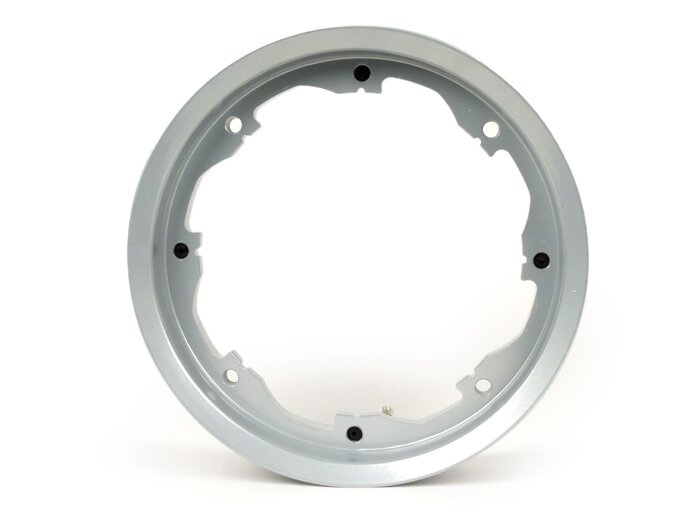 Cerchio -FA ITALIA, tubeless, Octopus, alluminio 2.10-10 pollici- Lambretta LI Serie 1-3, LI S, SX, TV Serie 2-3 - Argento
