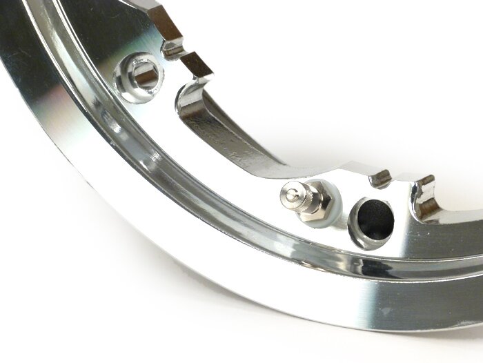 Llanta -FA ITALIA, tubeless, Octopus, 2.10-10 pulgadas aluminio- Lambretta LI series 1-3, LI S, SX, TV series 2-3 - aluminio pulido