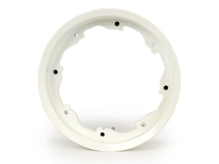 Cerchio -FA ITALIA, tubeless, Octopus, 2.10-10 pollici in alluminio- Lambretta LI Serie 1-3, LI S, SX, TV Serie 2-3 - bianco