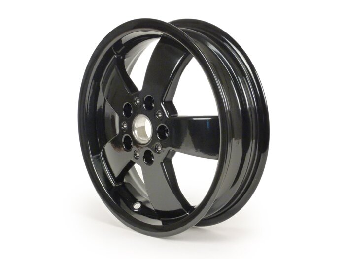 Paire jantes -PIAGGIO Super Sport 2017 - 3.00-12 pouces - 5 rayons- Vespa GT, GTL, GTS, GTV 125-300cc - noir