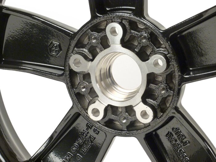 Paire jantes -PIAGGIO Super Sport 2017 - 3.00-12 pouces - 5 rayons- Vespa GT, GTL, GTS, GTV 125-300cc - noir