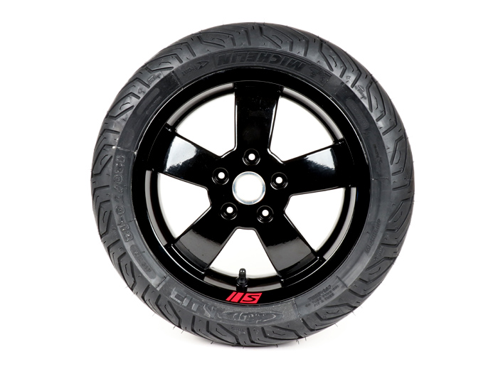 Ban musim panas depan lengkap -MICHELIN City Grip 120/70 - 12 TL 51P rf - Vespa GT, GTL, GTS 125-300, GTV - pelek Super Sport 2017 - hitam