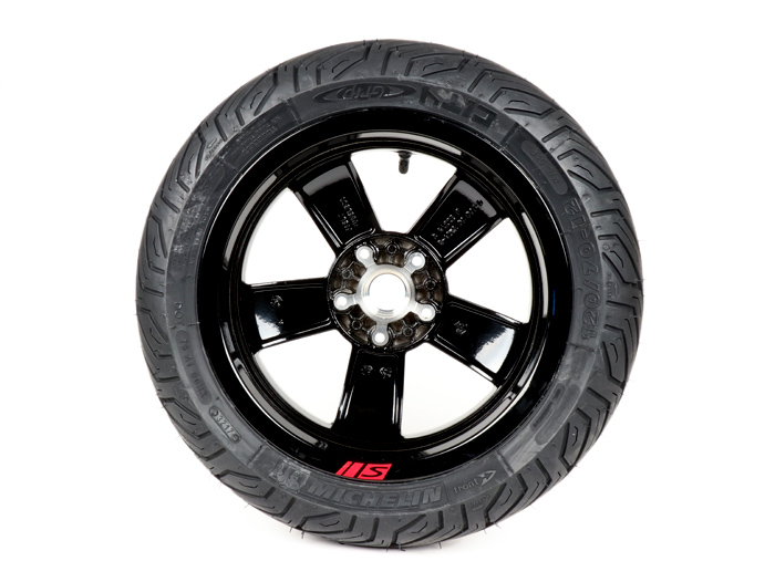 Ban musim panas depan lengkap -MICHELIN City Grip 120/70 - 12 TL 51P rf - Vespa GT, GTL, GTS 125-300, GTV - pelek Super Sport 2017 - hitam