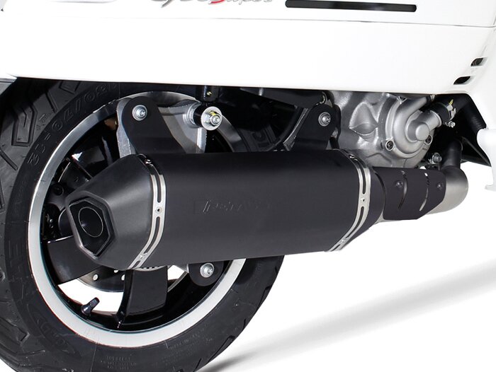 Exhaust -REMUS (with catalyser) Ø65mm Sportexhaust- Vespa GTS 300ie SUPER (ZAPMA33) - (Euro 4, 2016-) - stainless steel, black
