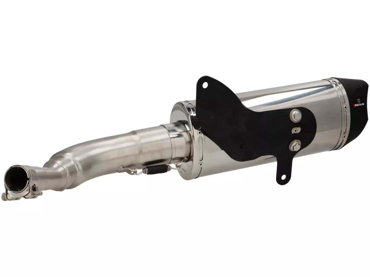 Escape -REMUS (con catalizador) Ø65mm RSC- Vespa GTS 300ie SUPER (ZAPMA33) - (Euro 4, 2016-) - Acero inoxidable plateado