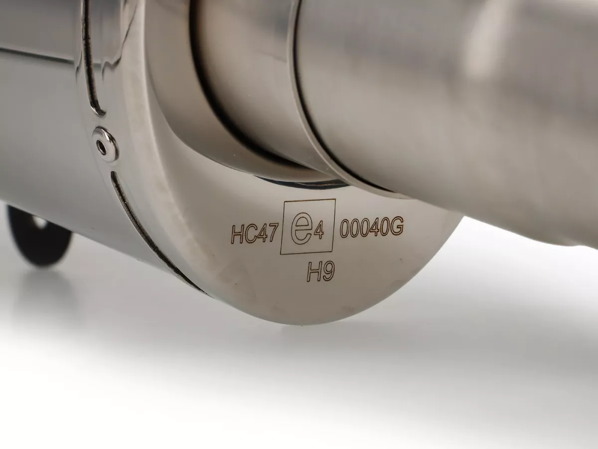 Escape -REMUS (con catalizador) Ø65mm RSC- Vespa GTS 300ie SUPER (ZAPMA33) - (Euro 4, 2016-) - Acero inoxidable plateado