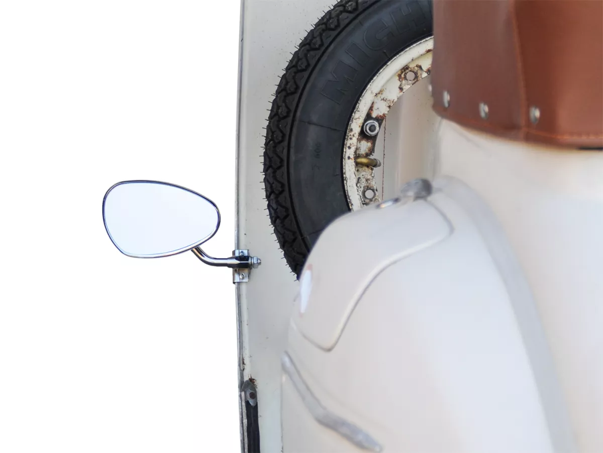 Mirror -FAR clip on- chrome universal - trapezförmig - left