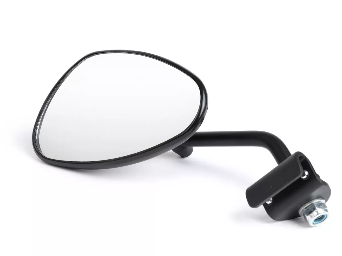 Mirror -FAR clip on- black universal - trapezförmig - left