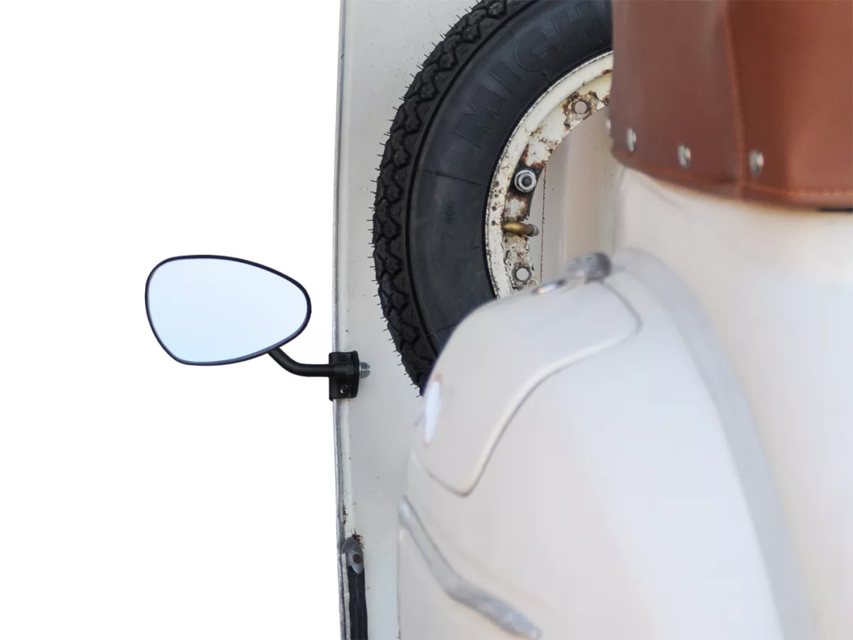 Mirror -FAR clip on- black universal - trapezförmig - left