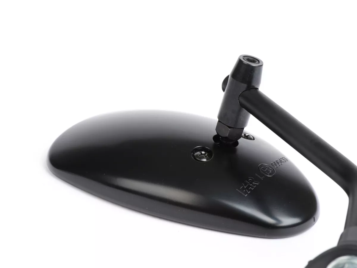 Mirror -FAR clip on- black universal - trapezförmig - right