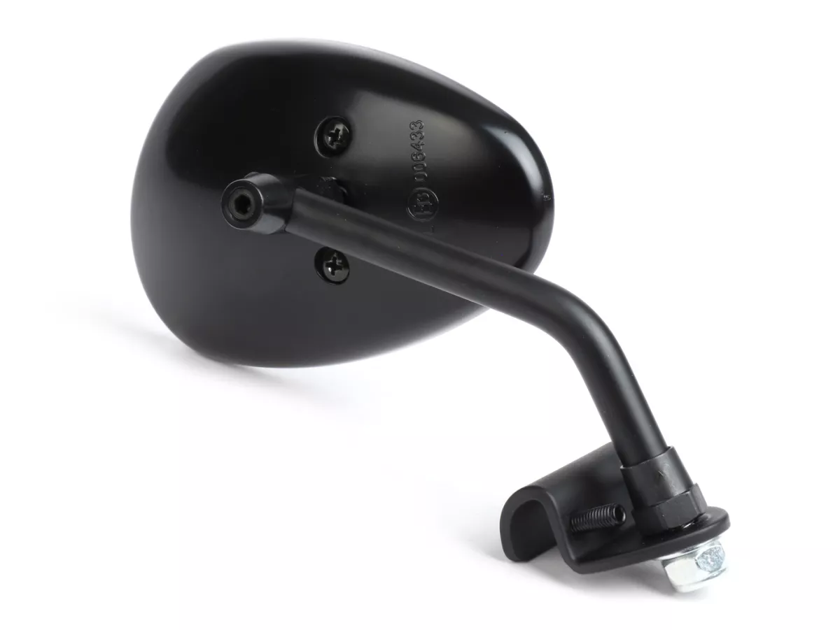 Mirror -FAR clip on- black universal - trapezförmig - right