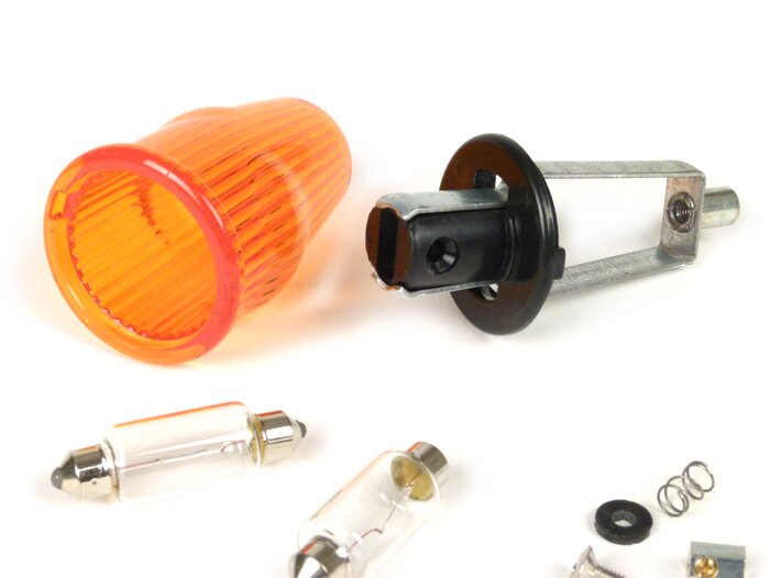 Knipperlichten -OEM KWALITEIT stuurknipperlichten- Vespa Rally180 (VSD1T), Rally200 (VSE1T), Sprint, V50, PV125, ET3 - oranje