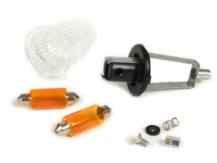Indikator -Indikator stang KUALITAS OEM- Vespa Rally180 (VSD1T), Rally200 (VSE1T), Sprint, V50, PV125, ET3 - putih