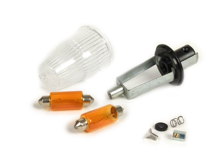 Indikator -Indikator stang KUALITAS OEM- Vespa Rally180 (VSD1T), Rally200 (VSE1T), Sprint, V50, PV125, ET3 - putih